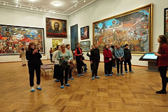 25 февраля 2026 г. ветераны-педагоги ТиНАО г.Москвы побывали на экскурсии в Галерее Ильи Глазунова.